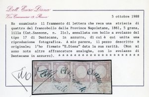 1861 - 5 grana lilla (21c), ... 