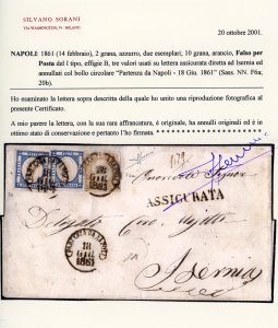 1861 - 10 grana arancio, falso per ... 