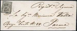 1858 - 10 cent. bianco (2), appena sfiorato ... 