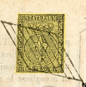 1859 - 5 cent. giallo arancio (1), ... 
