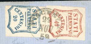 1859 - 40 cent. rosso bruno, I ... 