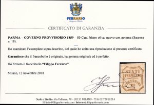 1859 - 80 cent. bistro oliva (18), ... 