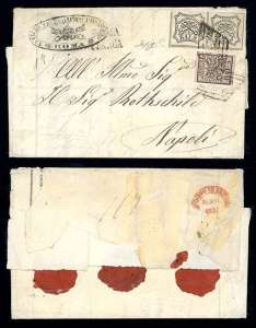 1858 - Modulo di telegramma da Londra ... 