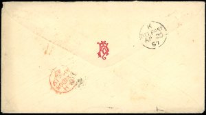 1867 - 5 baj rosa vinaceo, 6 baj ... 