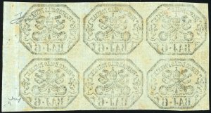 1852 - 6 baj grigio verdastro (7), ... 