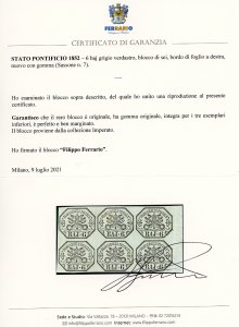 1852 - 6 baj grigio verdastro (7), ... 