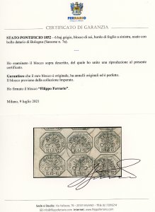 1852 - 6 baj grigio (7a), blocco ... 