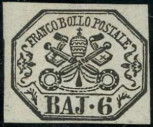 1852 - 6 baj grigio perla (7Aa), gomma ... 