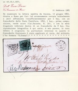 1860 - 8 baj bianco, frazionato ... 