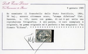 1864 - 50 baj azzurro oltremare ... 