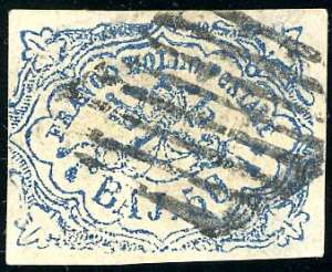 1864 - 50 baj azzurro oltremare scuro, ... 