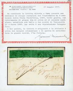 1868 - 2 cent. verde giallo (13), ... 