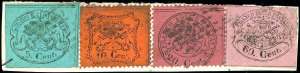 1868 - 5 cent. azzurro verdastro, 80 cent. ... 