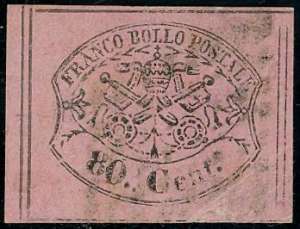 1867 - 80 cent. rosa lillaceo (20), usato, ... 