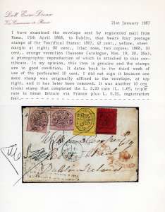 1868 - 80 cent. rosa lillaceo, due ... 