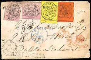 1868 - 80 cent. rosa lillaceo, due ... 