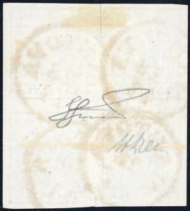 1856 - 45 cent. azzurro, carta a ... 