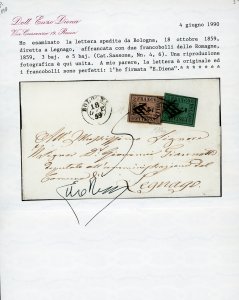 1859 - 5 baj violetto, 3 baj verde ... 