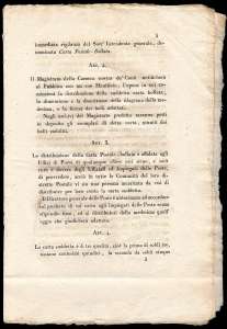 1818 - Manifesto camerale in ... 
