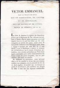 1818 - Manifesto camerale del ... 