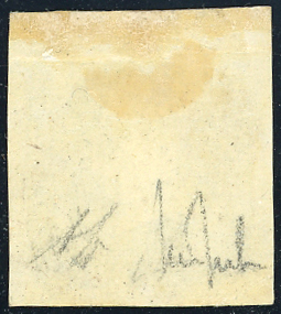 1851 - 5 cent. nero (1), gomma ... 