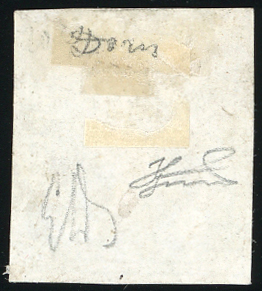 1851 - 5 cent. nero (1), usato, ... 
