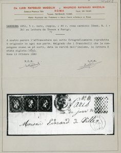 1852 - 5 cent. nero, coppia, 40 ... 