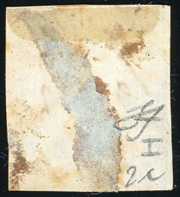 1852 - 20 cent. azzurro scuro, I ... 