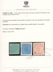 1853 - Seconda emissione, serie ... 