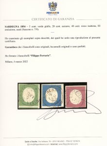 1854 - Terza emissione, serie ... 