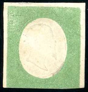 1854 - 5 cent. verde (7d), tre ottimi ... 