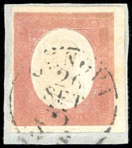 1854 - 40 cent. rosso mattone (9), perfetto ... 