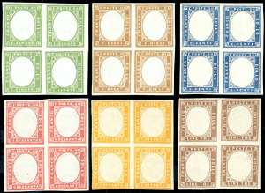 1863 - IV emissione, serie completa, tinte ... 