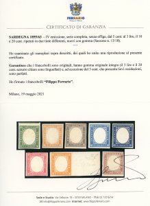 1855/63 - IV emissione, serie ... 