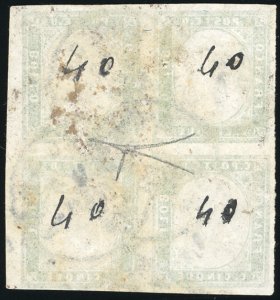 1862 - 5 cent. verde giallastro ... 