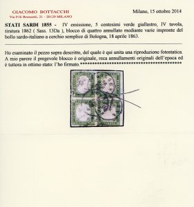 1862 - 5 cent. verde giallastro ... 