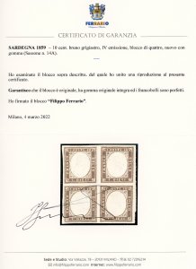 1859 - 10 cent. bruno grigiastro ... 