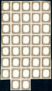 1859 - 10 cent. bruno giallastro (14Aa), ... 