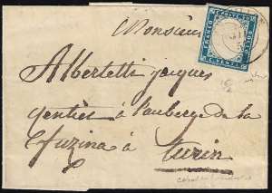 1857 - 20 cent. cobalto verdastro (15e), ... 