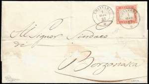 1857 - 40 cent. vermiglio rosa (16c), ... 