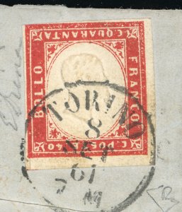 1861 - 40 cent. rosso vermiglio, ... 