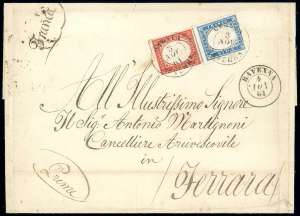 1861 - 40 cent. vermiglio mattone chiaro, 20 ... 