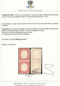 1863 - 40 cent. rosa vermiglio ... 