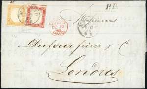 1859 - 80 cent. giallo ocra pallido, 40 ... 