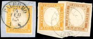 1861 - 80 cent. giallo arancio (17C), un ... 
