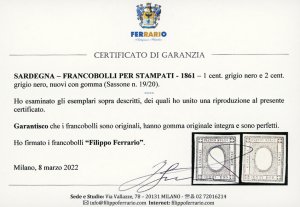 1861 - Centesimi per stampati ... 