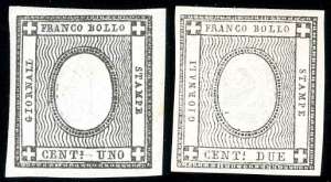 1861 - Centesimi per stampati (19/20), gomma ... 