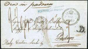 1857 - Busta non affrancata dalla Gran ... 