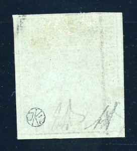 1851 - 1 quattrino nero su grigio ... 