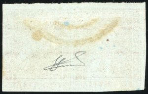 1851 - 1 crazia carminio chiaro su ... 